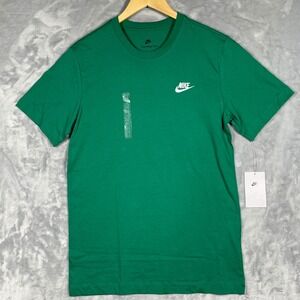 Nike Mens Sportswear Futura Logo T-Shirt Green AR4997-365 Size Small NWT